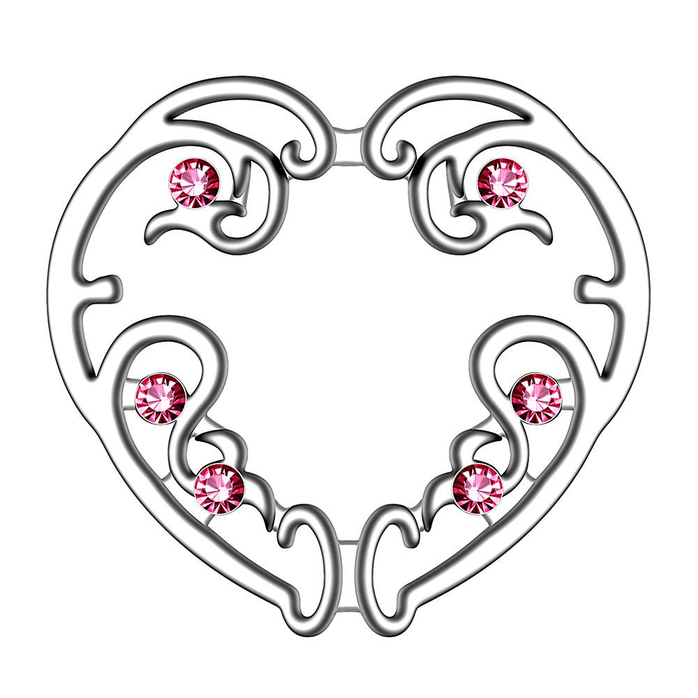 7Pcs 316L Stainless Steel Non-Piercing Septum Clicker Set, Filigree Fake Septum Ring Cuff, Hypoallergenic No Piercing Nose Ring for Women