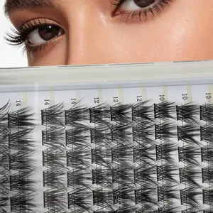Handmade Lash Extension Kit, 72 D Curl Single Clusters, Long-Lasting Adhesive, Easy DIY Application, Perfect for Home Use