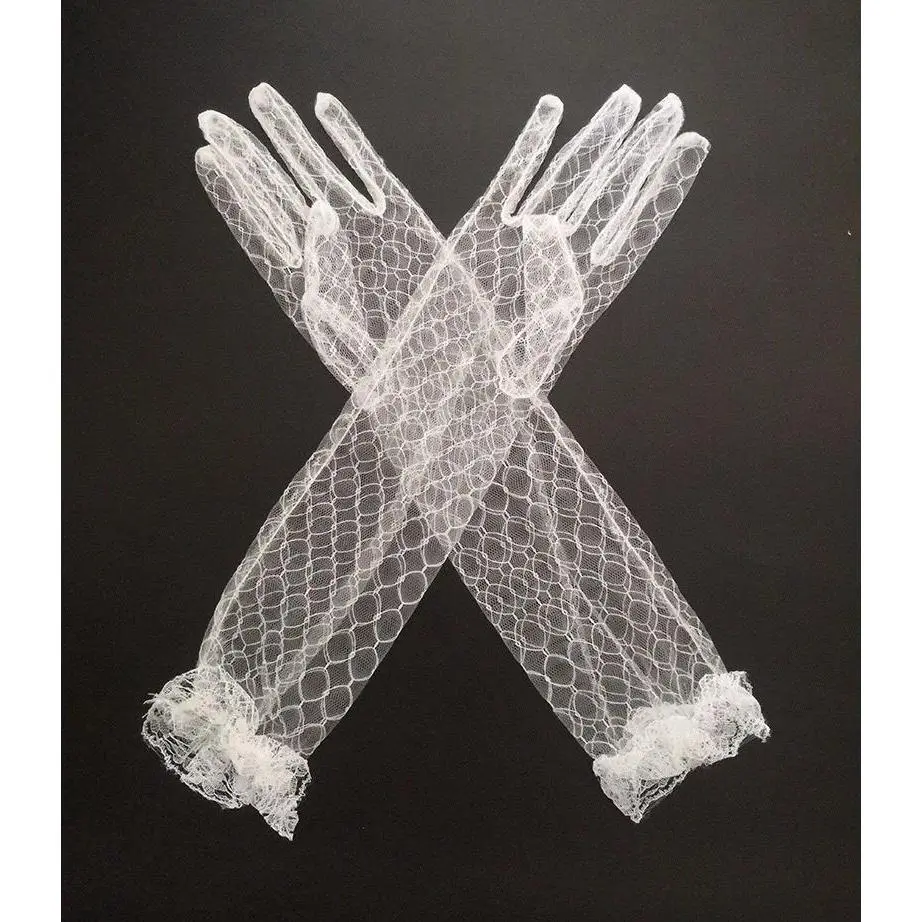 Bride Thin Lace Gloves Wedding Accessories Thin Gauze Long Gloves