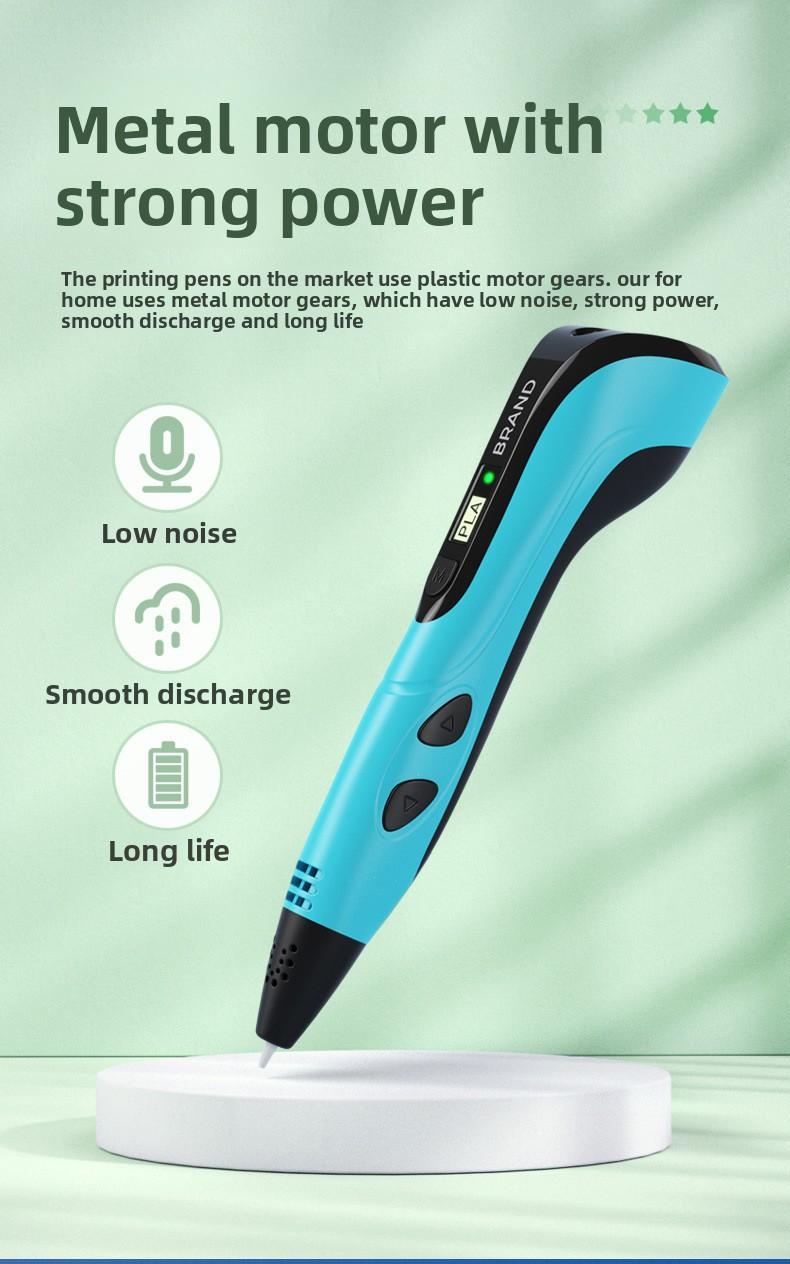 3D Printing Pen with Display Screen, Includes 3D Printer, 3 Beginner Colors Pla Materials, Template Book & Project Guide