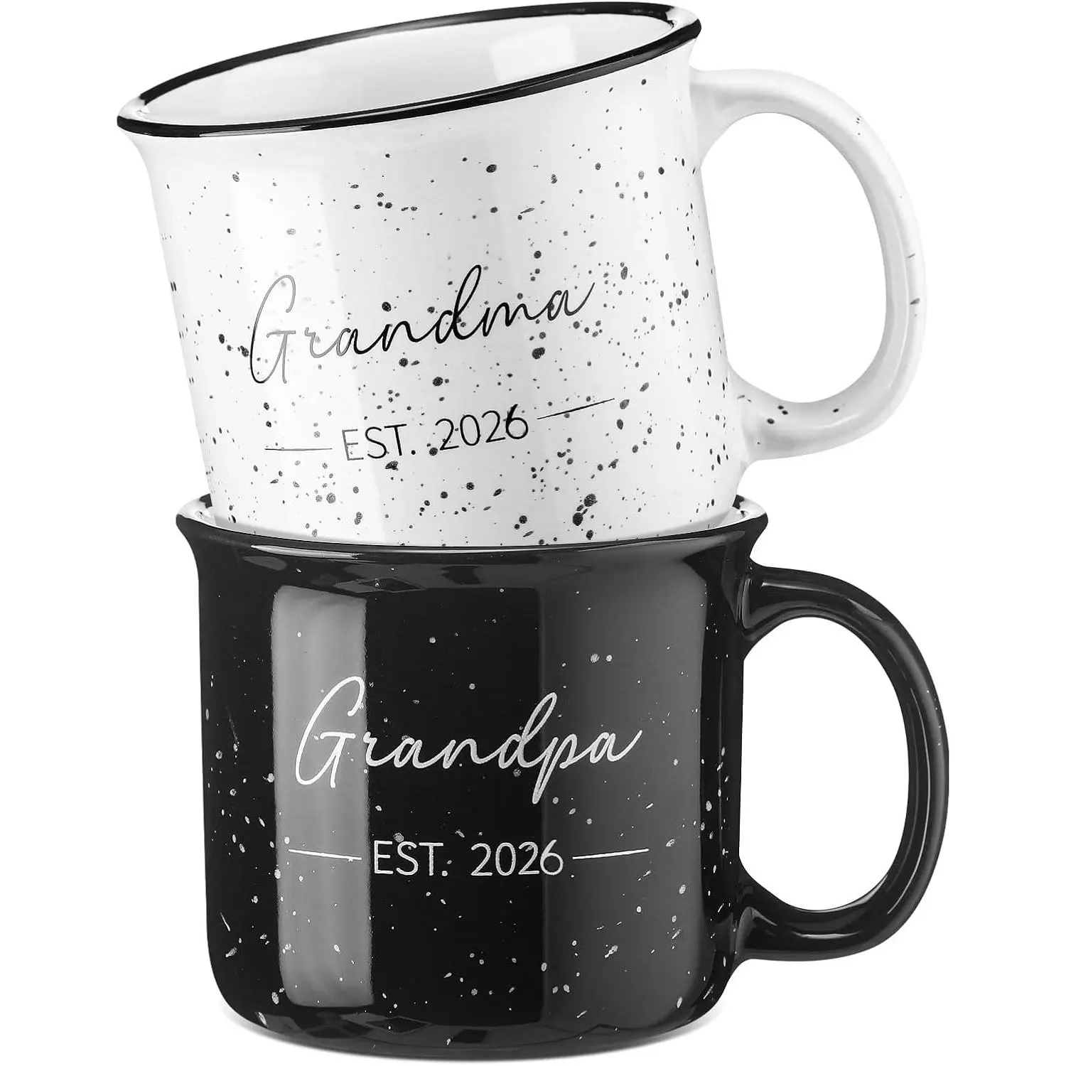 2 count  Grandparents Gifts Est 2026 Grandma and Grandpa Mugs 11oz Set Promoted to Grandparents First Time  Announcement  Shower  Party Gifts