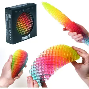 Morf Fidget Worm Toy - Flexible 3D Sensory Slug Figgy Toy for Kids, Teens, and Adults – Stretchy, Quiet, Stress and Anxiety Relief, Focus - For Play, School, Work Gifts, Great For Classroom and Office