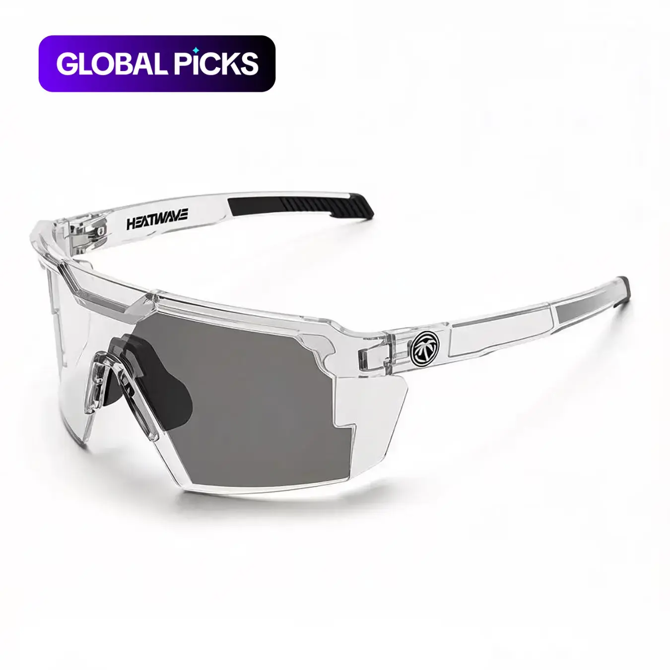 Transparent Lightweight Frame and Photochromic Lenses, Sports Glasses, Windproof UV Protection, for Outdoor Cycling & Active Lifestyle