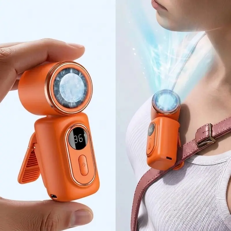 Mini Portable HandheldClip Fan 3-in-1 Rechargeable 3000mAhBattery, 180 °   Adjustable Airflow, 5 Speeds, Perfect for Travel, Office, andPersonal Use - Protection