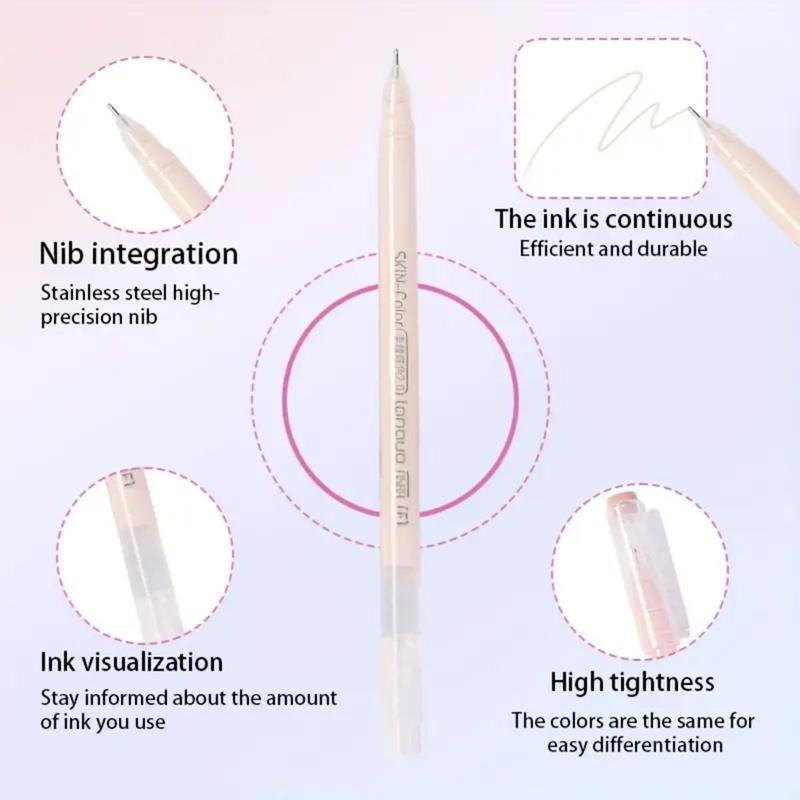 Colored Gel Pen Set, 1-Set Retro Colored Graffiti Pens, Stackable Colorful Ink Pens, Writing Pens for Office, School and Home