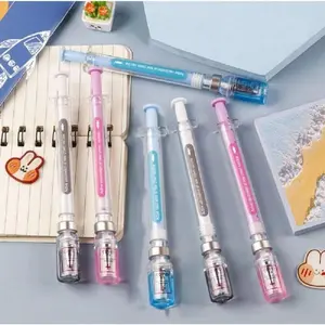 2026 Trend Colorful Syringe-Shaped Gel Pen, 0.5mm Smooth Ink Creative Novelty Stationery, Fun Supplies for Office & School Writing
