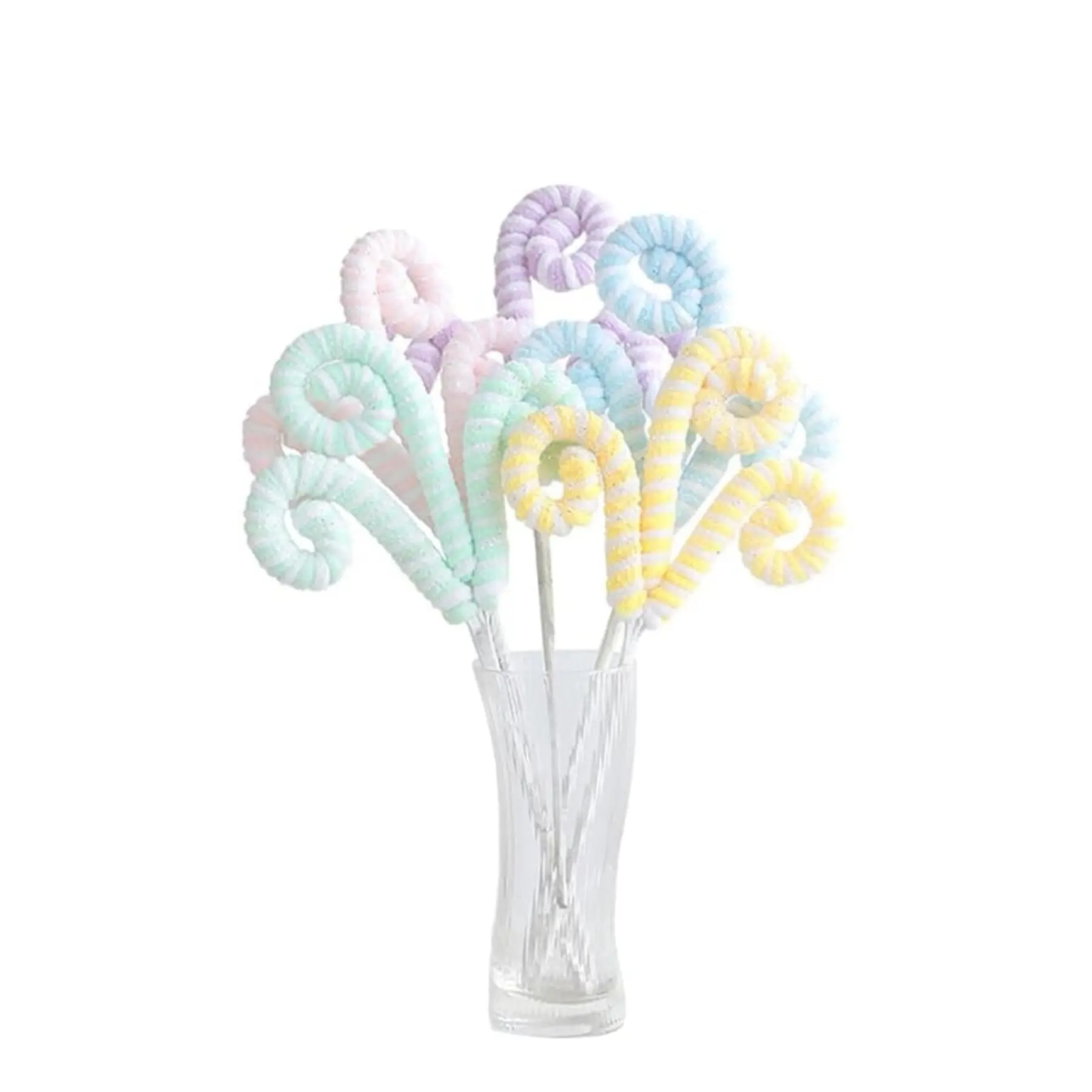 5 Piece Macaron Colorful Christmas Tree Decor, Candy Shape, Sequins, Home Christmas Tree Vase Decoration, Party Decor