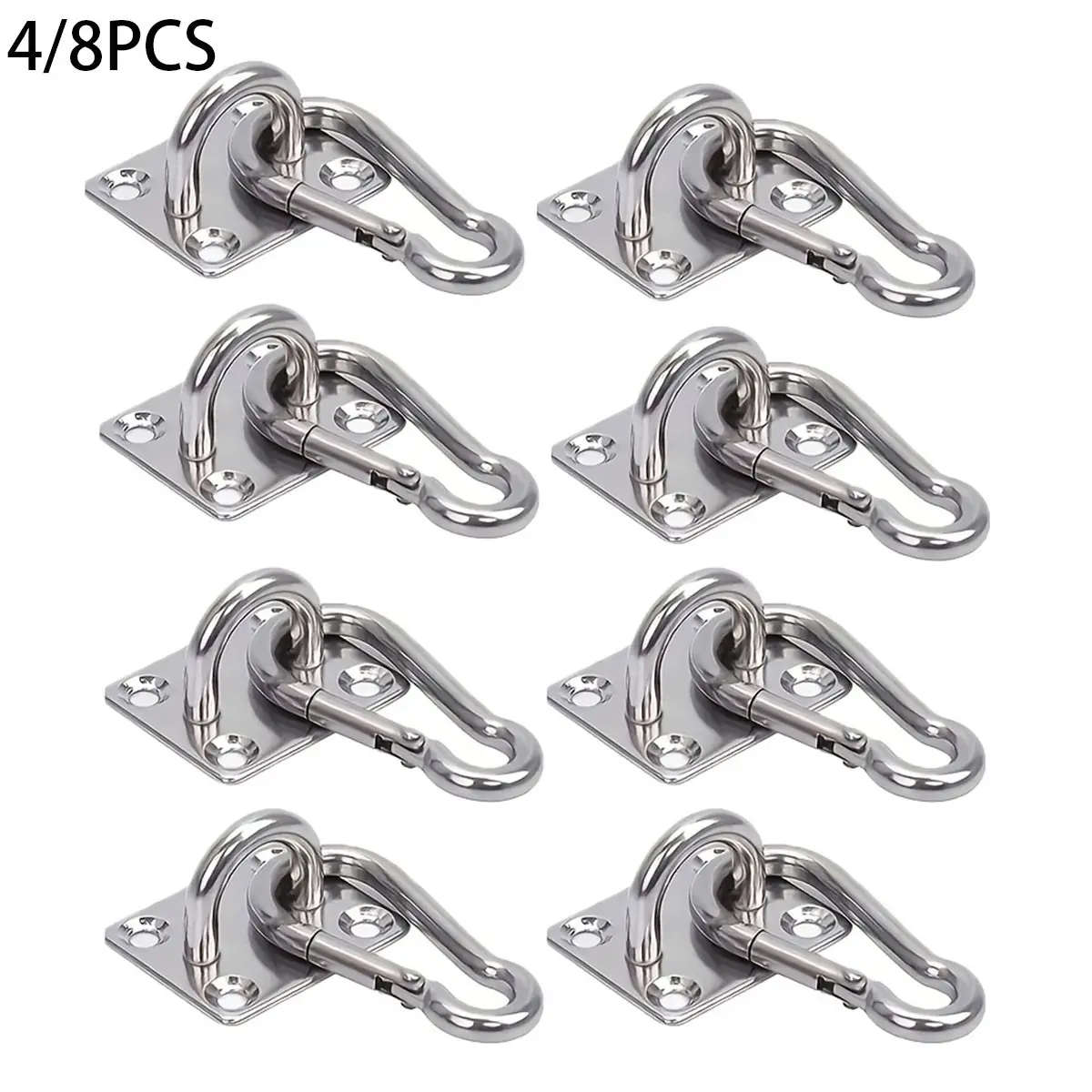 304 Stainless Steel Eye Hooks, 800 Lbs Load Capacity, Ideal for Hammocks, Plant Hangers, Ceiling & Wall Mounts, Corrosion Resistant, Easy Install