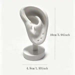 Fake Ear Shape Earring Jewelry Stand, and Dual Color Earrings Organizer, Earring Pins Holder for Makeup Table