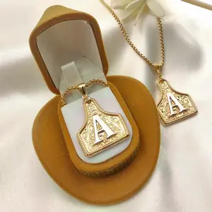 Gold Single Western Pendant Necklace - 26-Letter Alphabet Detail Pendant, Copper-Plated Gold Color Retention, Custom Initials, Retro Light Luxury High-End Jewelry for Sports & Outdoor Camping Enthusiasts