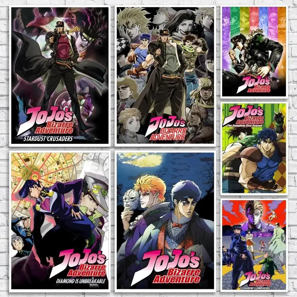 JoJo's Bizarre Adventure HD Waterproof Canvas Poster | Classic Anime  Art for Living Room Game Room Coffee House Decor bedroom  decor print home teen manga art poster apartment dormitory artwork college interior wall modern artistic wall decor