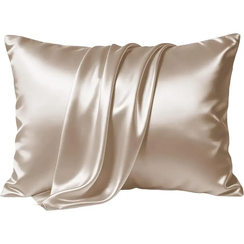 19 Momme Mulberry Silk Pillowcase, Standard Size Silk Pillow Cover with Hidden Zipper, Soft Cooling Bedding for Beauty Sleep & Home