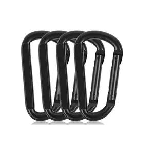 Heavy Duty Carabiner Clip 3 Inch 860LB Capacity, Iron D Ring Keychain Hook for Backpack Carry, Camping, Hiking, Travel and Outdoor Adventure, Durable EDC Gear Essential for Everyday Carry and Organization