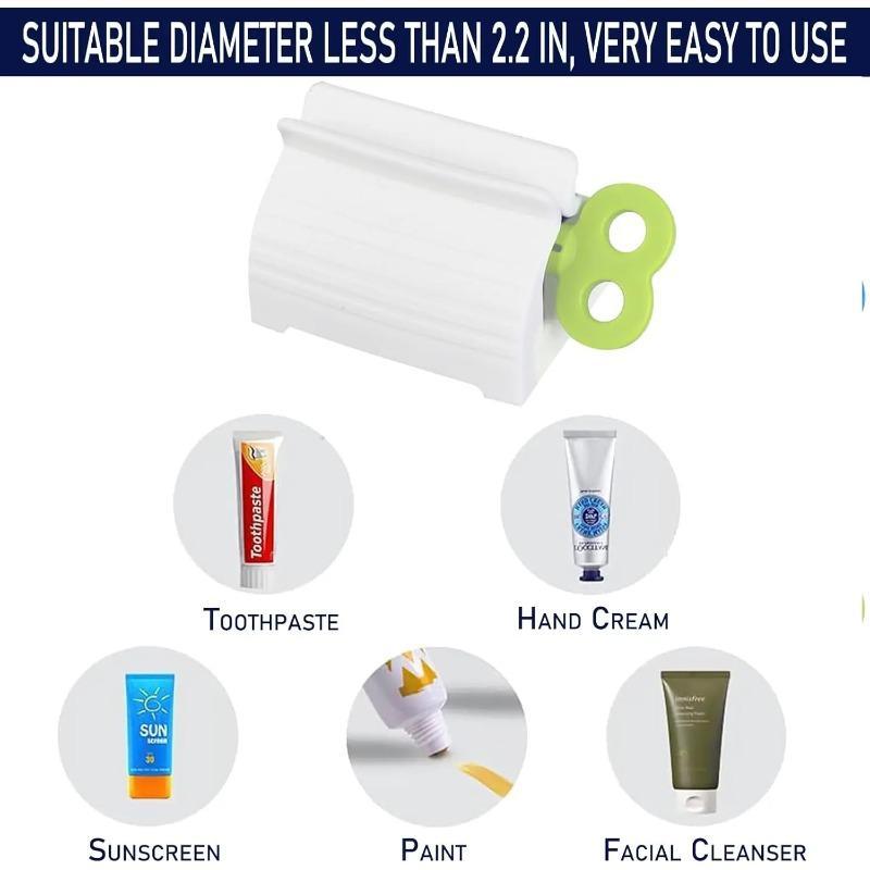 Toothpaste Squeezer Rotatable Toothpaste Holder 3-Piece Creative Toothbrush Holder Bathroom Storage Organizer for Kids Hassle-Free Dispensing Practical Bathroom Accessory