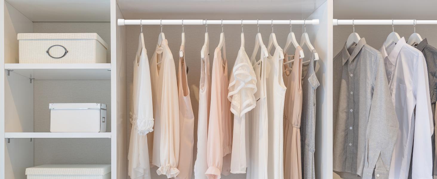 2 Pack Tension Rods Spring Tension Curtain Rod, 26 to 39 Inch Adjustable Black Tension Rod, Small Curtain Rods Spring Loaded Curtains Tension Rods for Window, Bathroom, Cupboard, Kitchen, Home