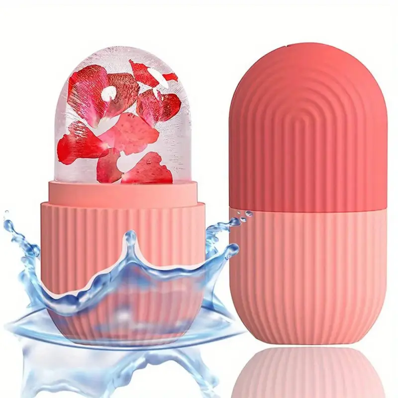 Ice Face Roller, Silicone Rollers, DIY Face Massage Roller, Facial Ice Roller for Face, Eyes & Joints, Ice Compress Soothing Lightweight Skin Care Tool for Women & Men--wb