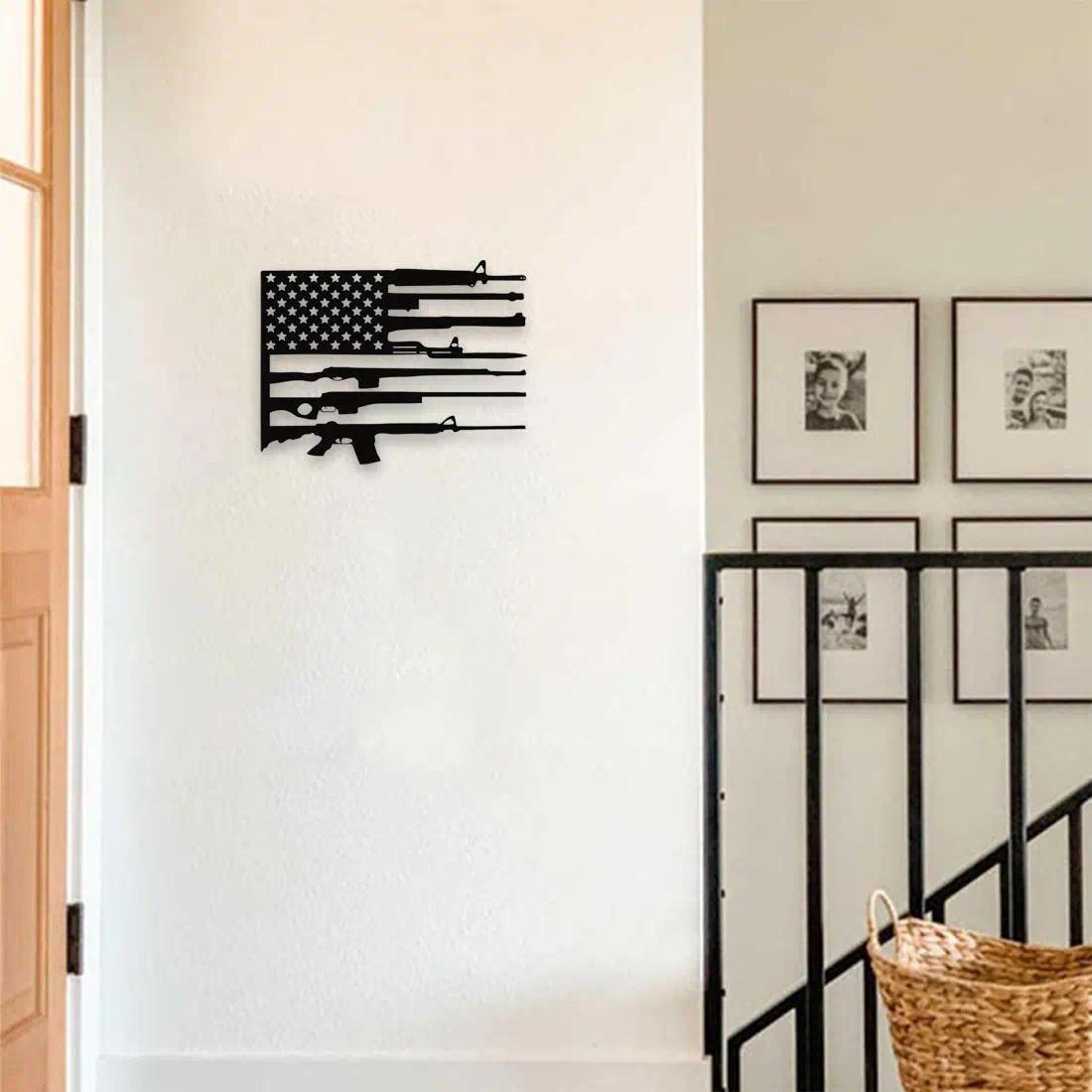 American Flag Metal Wall Art, Personalized Patriotic Decor for Independence Day accessories , Perfect for Home and Lovers of America