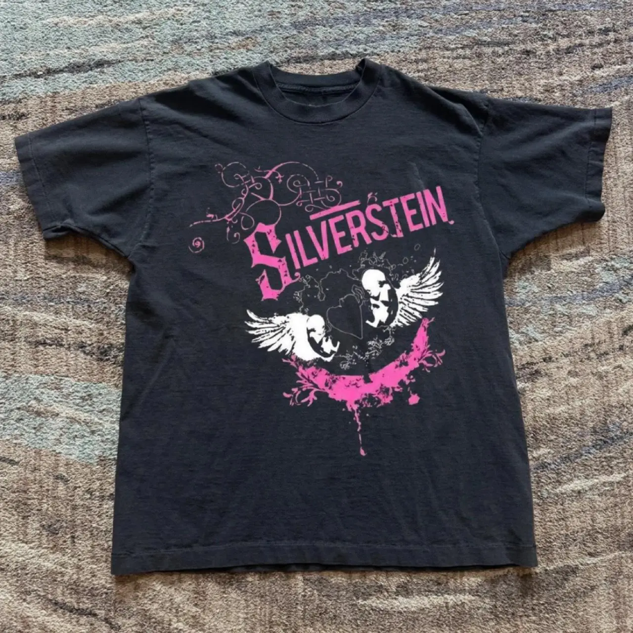 T Shirts Fashion tee with pink graphic featuringTrend Vintage Clothing Short Sleeve T-shirt Unisex 100% Cotton Oversized O-Neck T-shirts