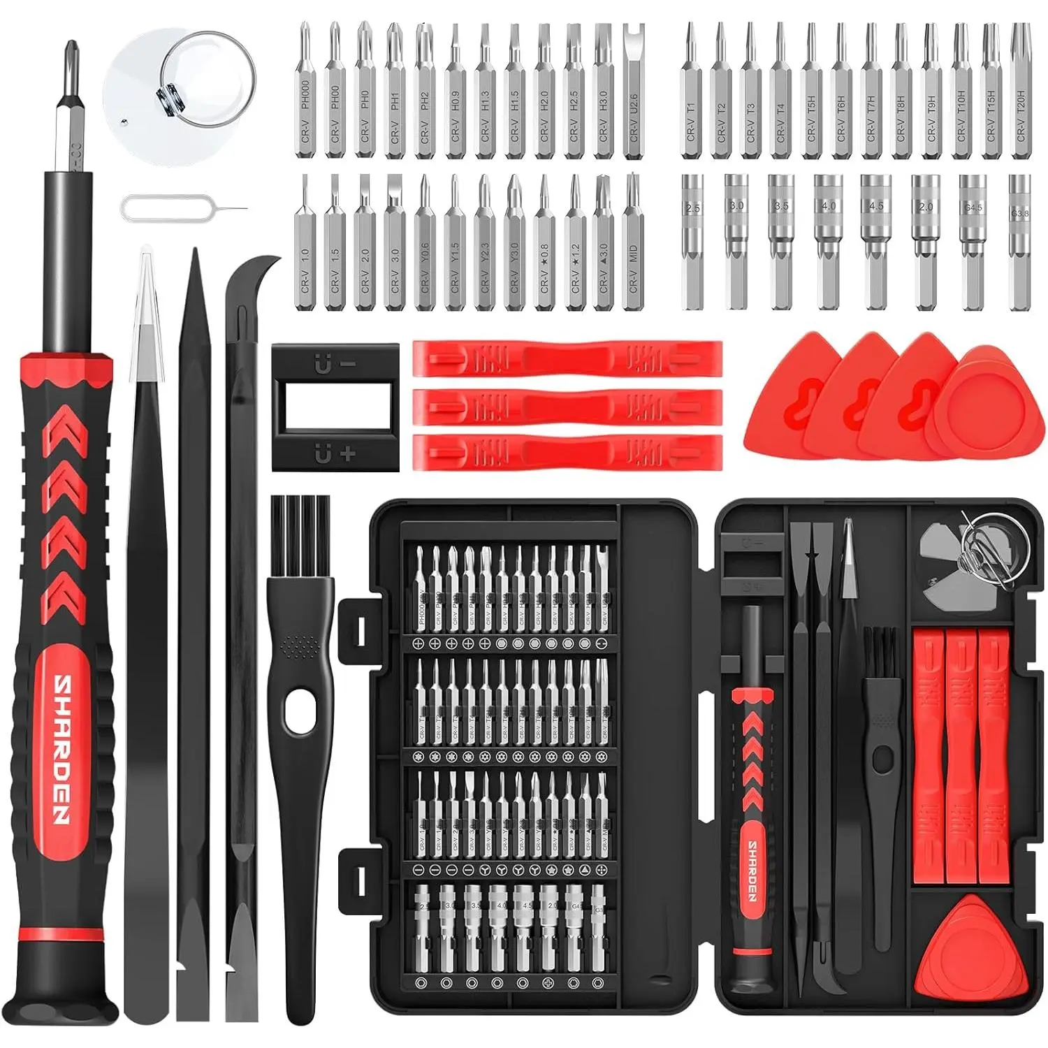 59-in-1 Precision Screwdriver Set with Storage Case - Multi-Bit Hand Tool Kit for Electronics Repair (iPhone, MacBook, Watch) household