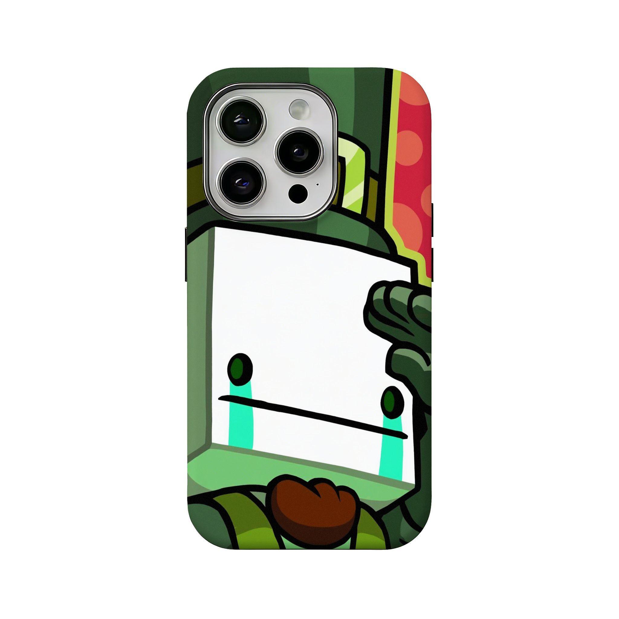 2-in-1 Film-Integrated Phone Case featuring a "Castle Crashers" Pattern in a High-Energy Anime Style — Compatible with iPhone 12, 13, 14, 15, 16, & 17 Series — Unique & Creative Design