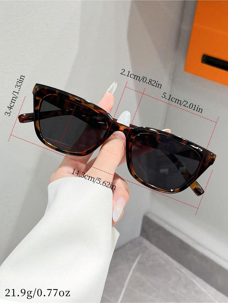 Unisex Vintage Trendy Tortoiseshell Frame Sunglasses, Retro Sunglasses for Everyday Use, Fashion Accessories for Outdoor Activities