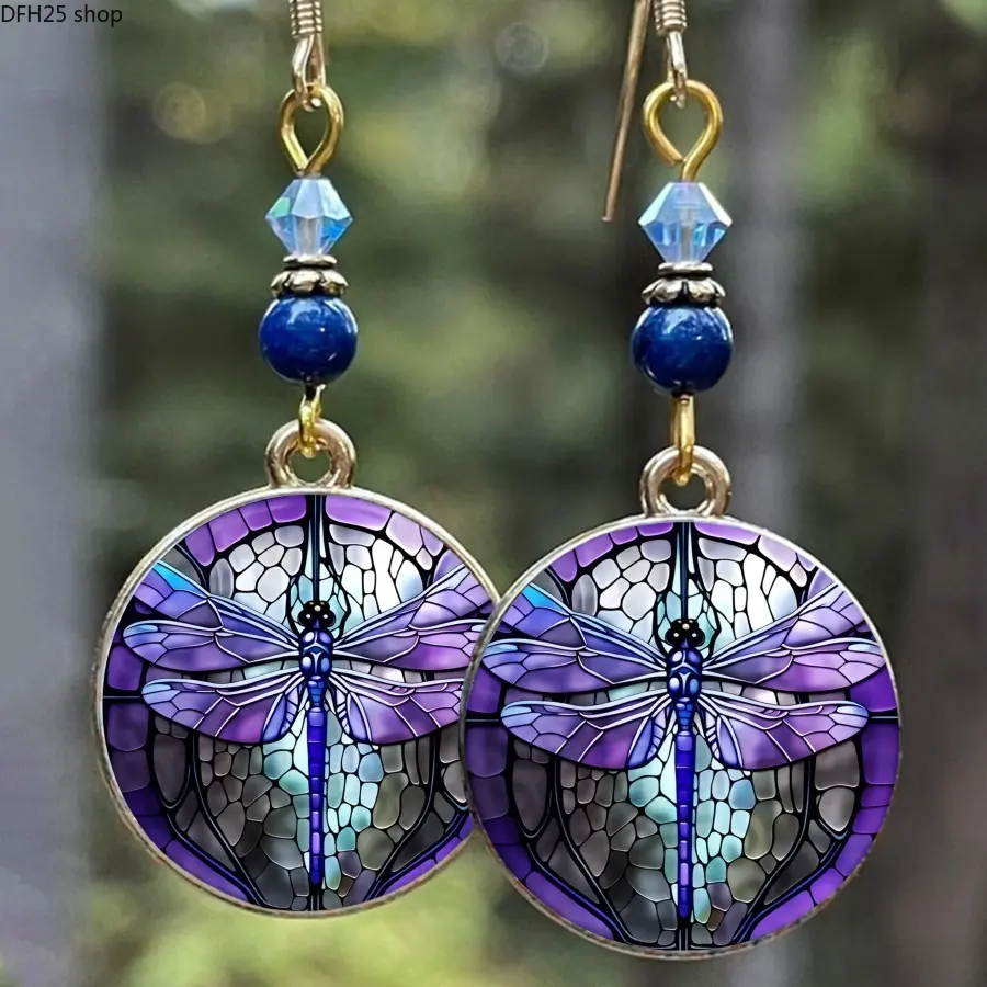 Purple Crystal Butterfly Ring for Women, Vintage Boho Adjustable Jewelry With Resin Wings Statement Daily Wear Fashion Accessory Gift