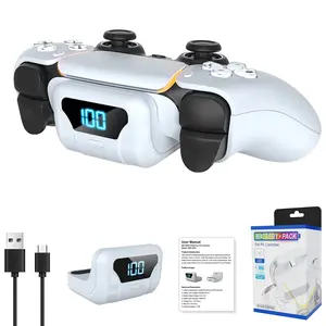 The lightweight and compact design makes it easy to carry. The charging pack is suitable for PS5 and DualSense Edge controllers, adding 18 hours of active gaming time for uninterrupted play. A great PS5 controller accessory - White.