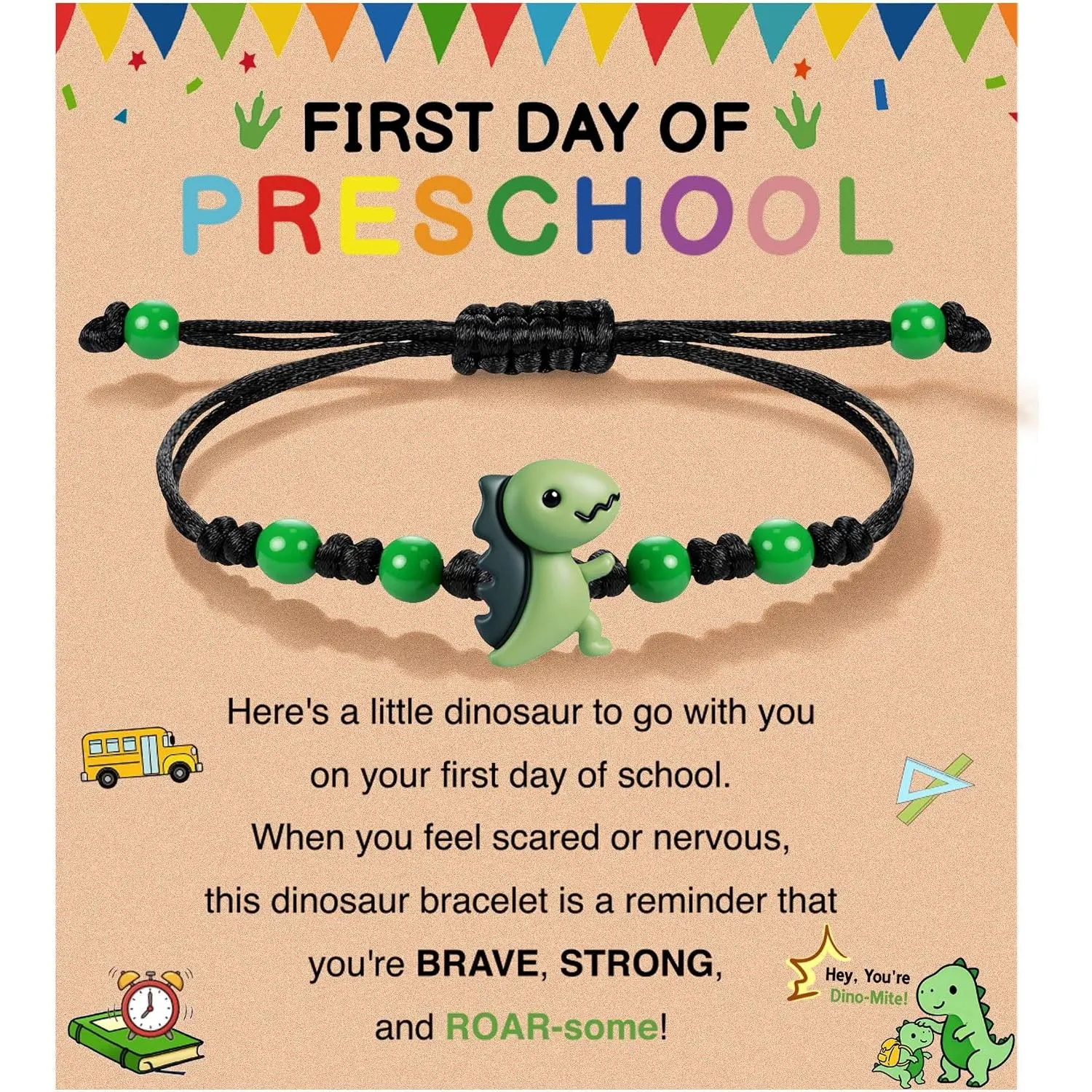 Dinosaur Bracelets for Boys,  to School Birthday Son Gifts |  of  Bracelet, Adjustable Dino Gifts Match Dinosaur Costume, Birthday Gifts for Boys Son Grandson
