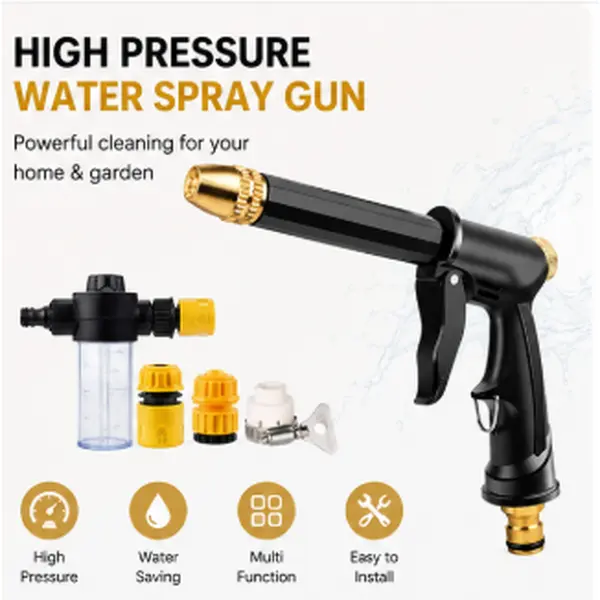 Portable High Pressure Water Sprayer, Adjustable Garden Hose Nozzle Sprayer, Car Washing & Maintenance Tool, Pet Cleaning Tool & Dealsforyoudays