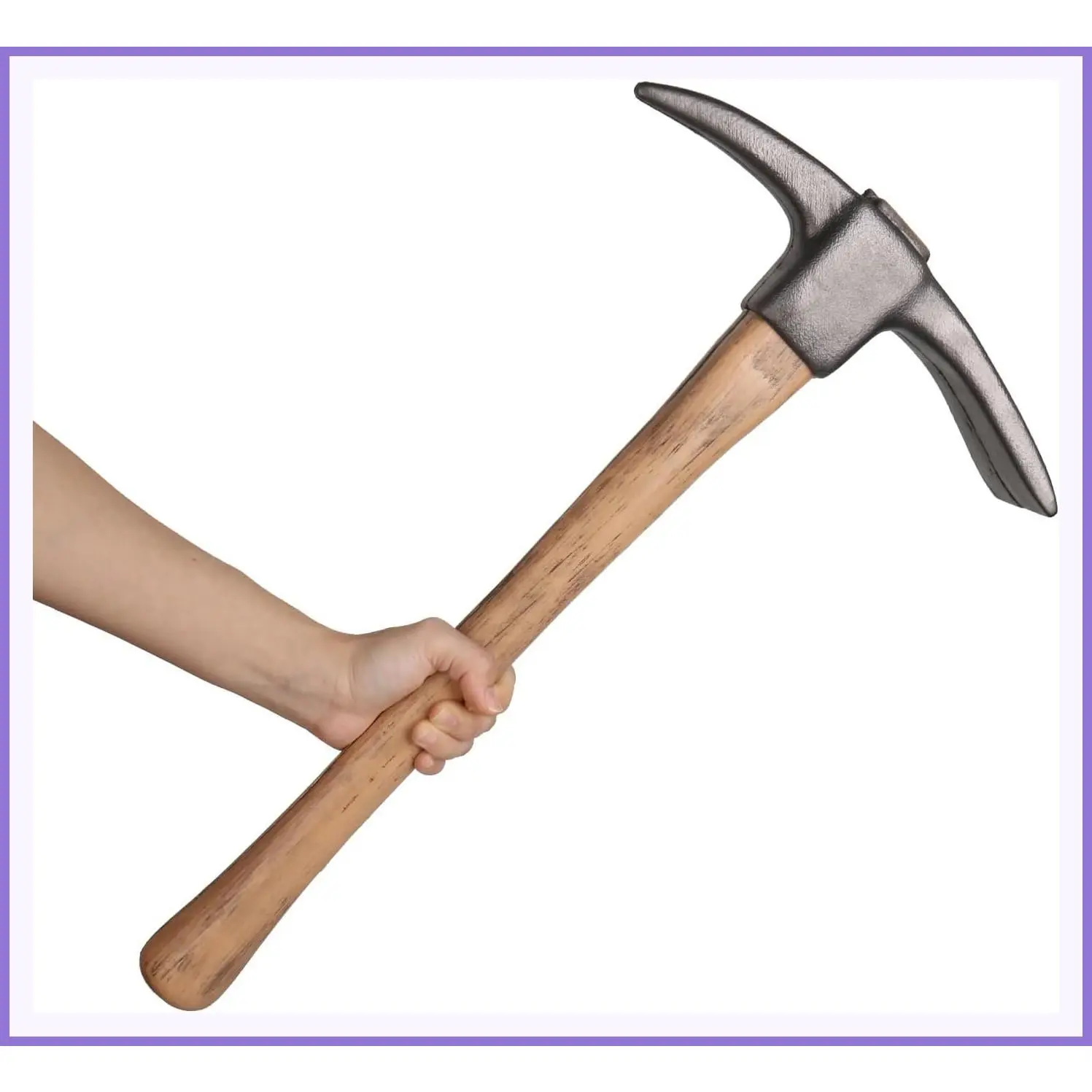 Safety Foam Fake Pickaxe Prop Toy, 20.5 Inch Soft Plastic Weapon Hammer for Adults Kids, Halloween Christmas Cosplay Costume Party Birthday Gift Theme Character Props AccessoriesGift