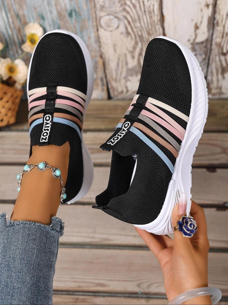 Women's Fashionable Lace Up Low Top Sneakers, Casual Comfortable Breathable Sports Shoes, Female All-match Round Toe Shoes for Daily Wear, Trendy Walking Sneakers
