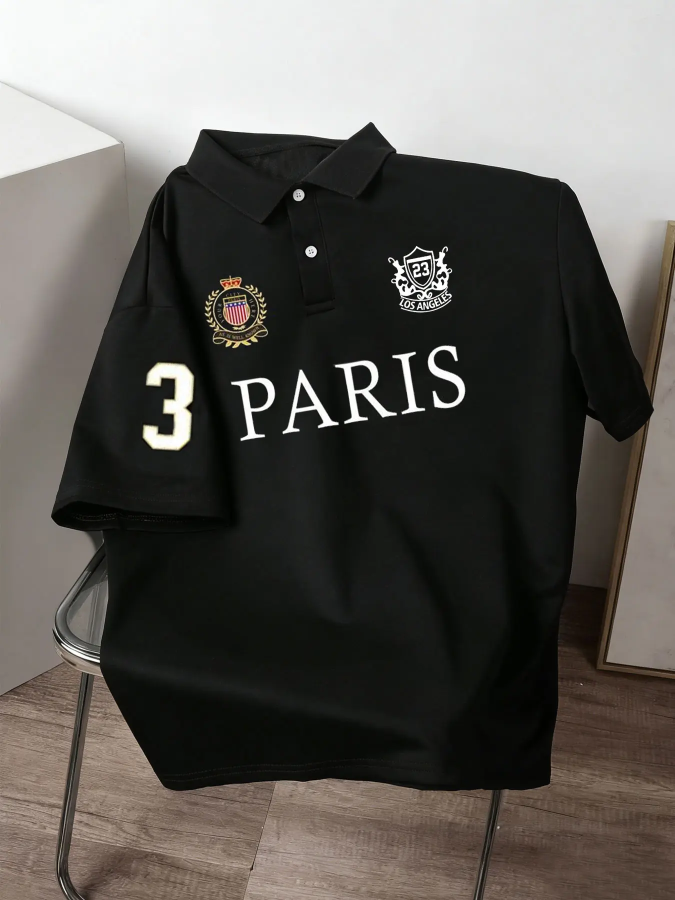 Men's Polo Shirt Short Sleeve Fitted Letter Print Graphic Casual Unique Trendy Fashion Streetwear Fresh Simple Minimalist Outdoor Style Top Menswear Casual Polo Shirts