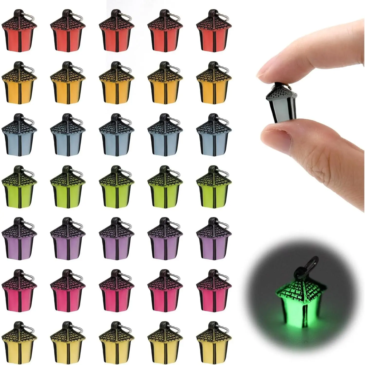 35 Pieces Luminous Dollhouse Lights - Fake LED Lights  Crafts, Christmas Decorations, Resin Tiny Lights, Mini Dollhouse Accessories