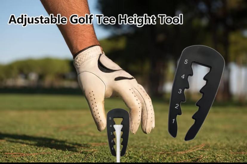 Golf Tee Height Tool,Adjustable Tee Height Setter Elevator Tool Height Measuring Device Lightweight Swing Training Aid