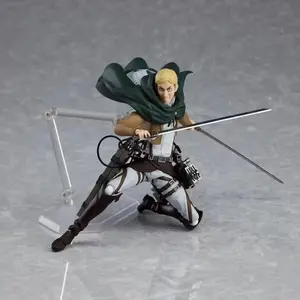 In Stock Original Maxfactory Mf 446 Attack On Titans Erwin Smith Pvc Anime Action Figure Model Gift Collection Toys15cm