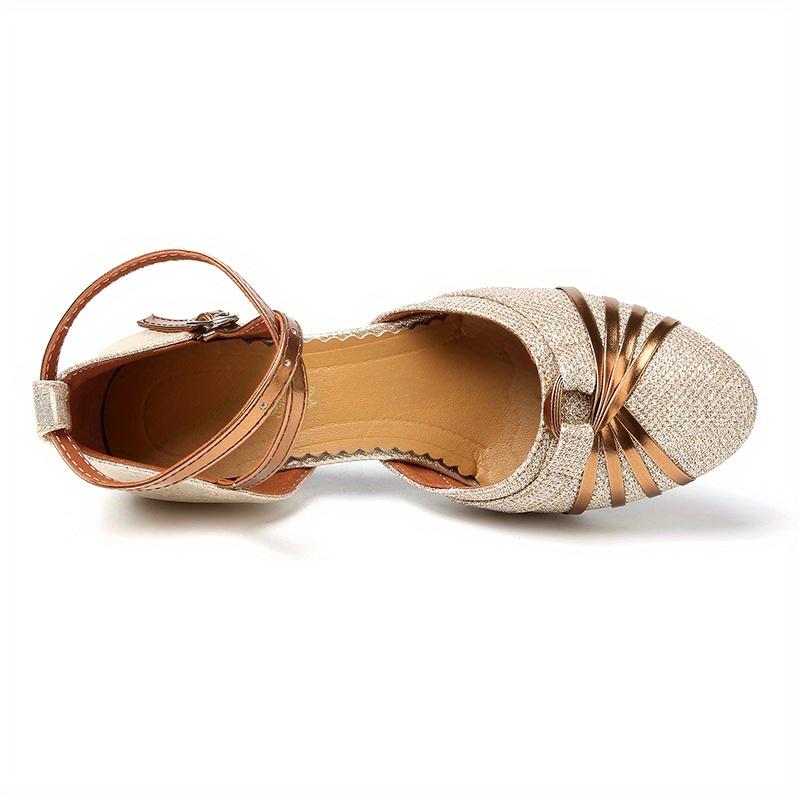 Women's Fashion Breathable Medium Heel Dance Sandals - Lightweight Latin Dance Sandals Shoes - For Women - Suitable For Dance Performances & Practice - Perfect Gift For Dancers