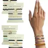 Boho Style Hair Tie Charms Bracelet, Colorblock Hair Tie Bracelet for Women & Girls, Fashion Hair Scrunchies for Daily Wear, Elastic Hair Accessory, Fashionable Hair Accessories #GLOBAL PICKS