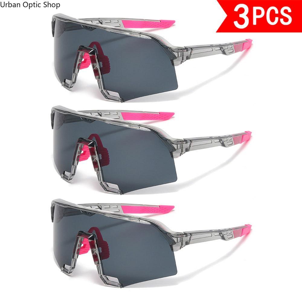 3-Pack Oversized Trendy Sunglasses, UV400 Protection HD Coating Eyewear, Colorful Fashion Sun Glasses, Unisex Shades for Daily Travel, Party & Outdoor Activities