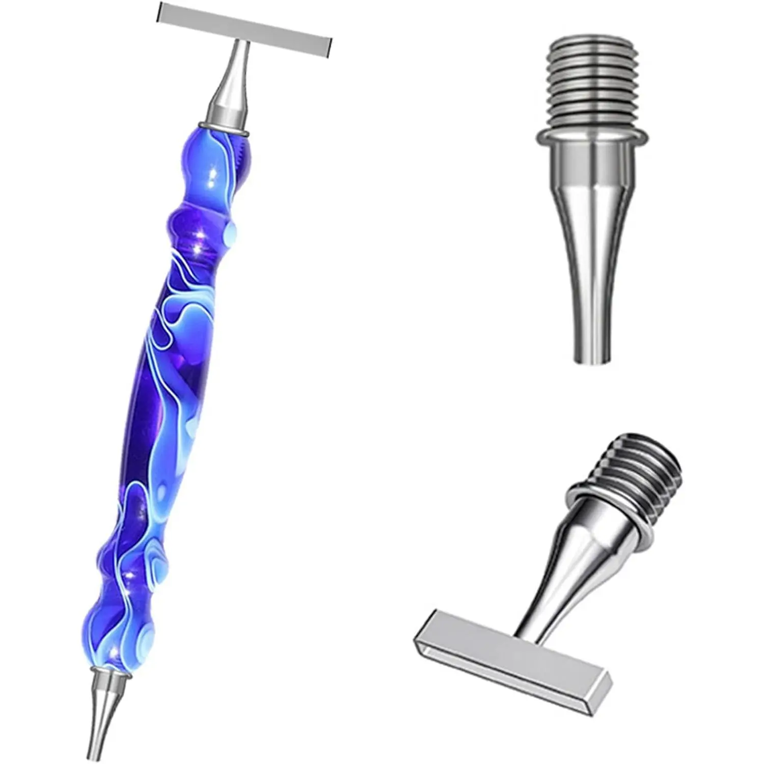 3 count  Art Pen, with 1, 6 Beads Stainless Steel Nibs,   Art Pen, 5D  Painting Pens Tools, for Both Beginners and Experienced  Artists