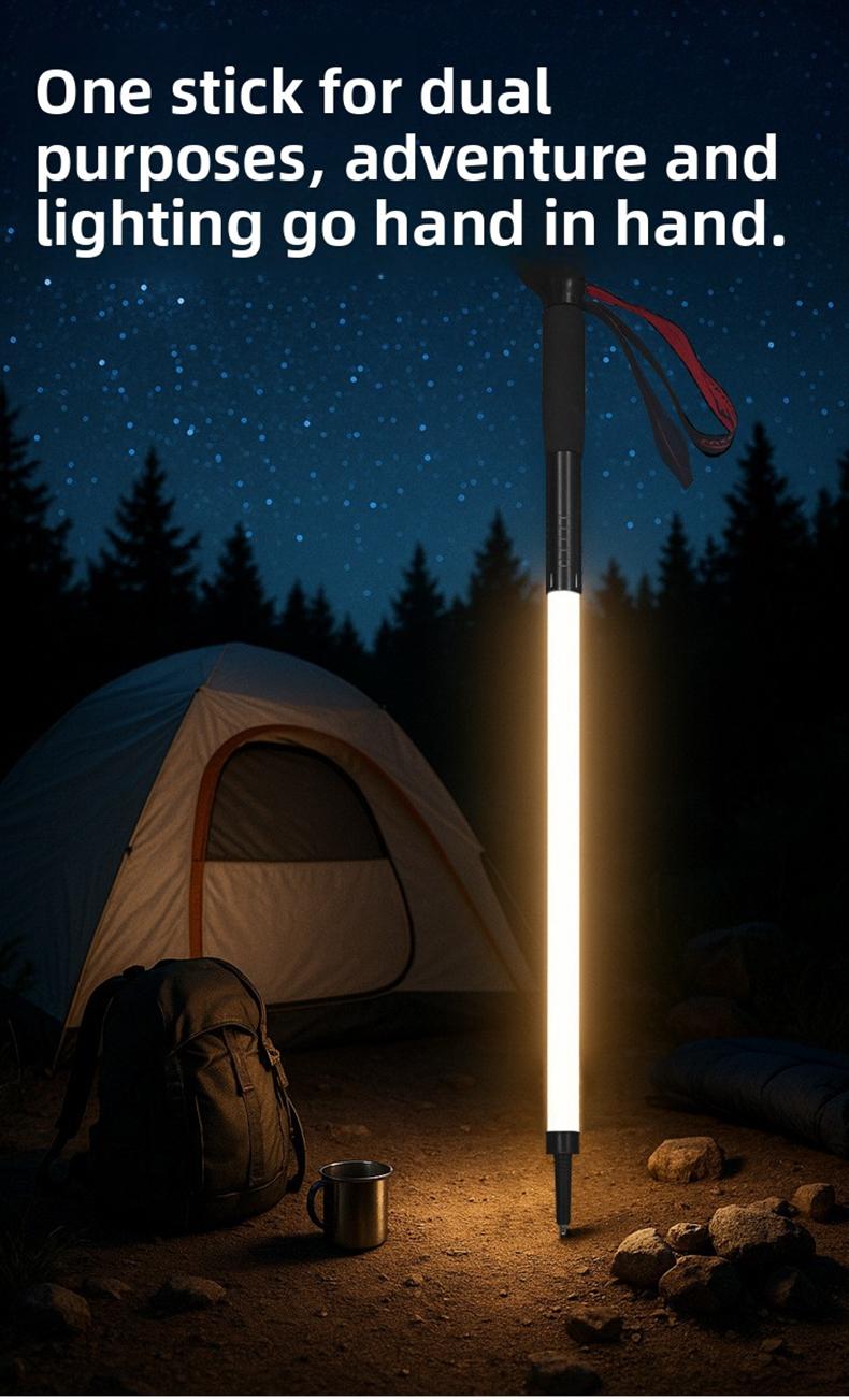 Ultra-Bright LED Safety Staff for Ultimate Night Visibility |   Rechargeable Laser Saber Walking Stick, Waterproof & Ultra-Light for Hikers, Senior Safety, Camping & Power Outages