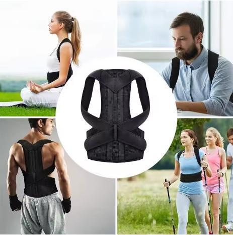 Adjustable Lumbar Posture Corrector, Back Support Brace for Shoulder & Spine Alignment. Comfortable Breathable Design for Men & Women, Ideal for Daily Wear, Work & Posture Recovery. Effective Back Support