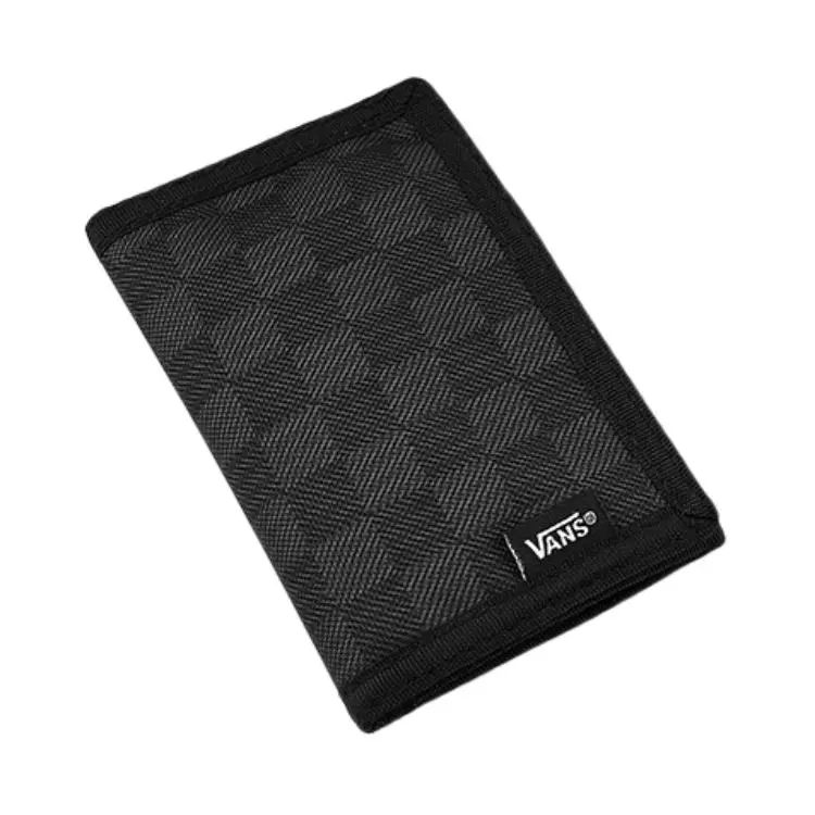Vans Checkerboard Polyester Wallet for Men in Charcoal Gray