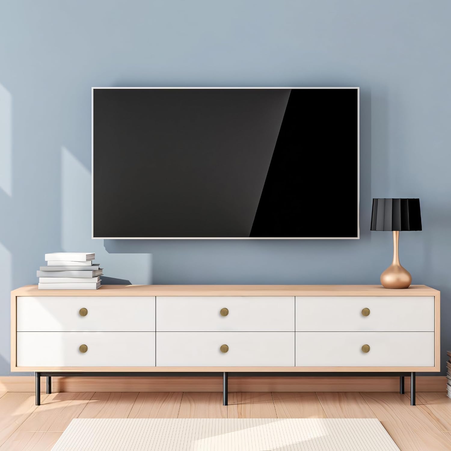 Antique Brass Kitchen Cabinet Knob - Bronze Dresser Drawer Knob 6 Pack, Brass Handles for Bathroom Bedroom Closet Wardrobe,Furniture Hardware pulls