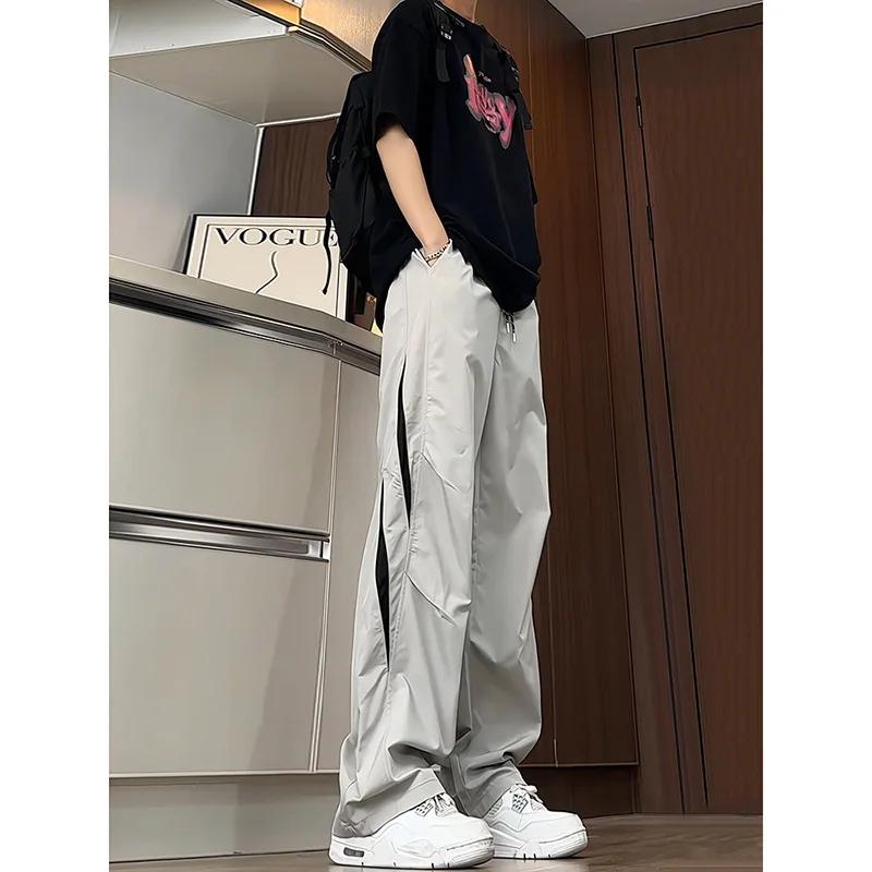 Kyn Apparel Quick-drying Jacket Men's Autumn Spliced   mesh Breathable Pants American Paratrooper Overalls