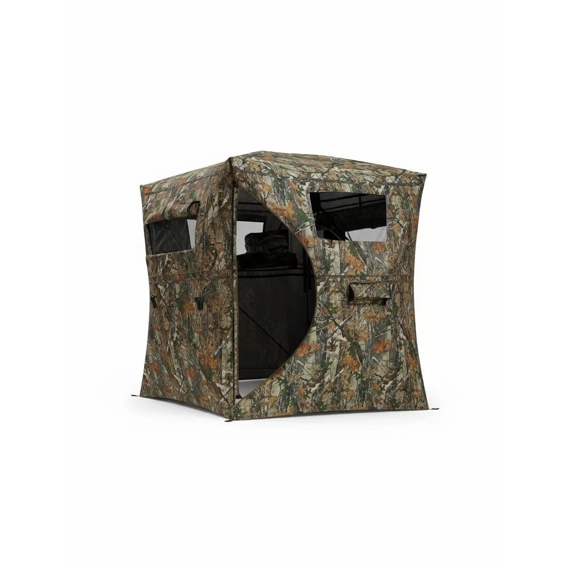 270° See-Through Pop Up game firing Blind for 2-3 People – Silent Magnetic Door – Lightweight, Portable Camouflage Ground Blind with Quick Setup – Carry Bag Included – Ideal for Deer & Turkey game firing