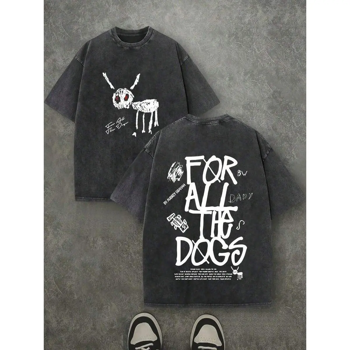 Hip Hop Graphic T-Shirt, Drake Album Design Double-Sided Print, 220g Soft Cotton Unisex Streetwear For Fans