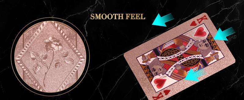 Luxury Waterproof Playing Cards – Champagne Rose Pink Diamond Poker Deck, Perfect for Christmas Gifts & Game Night