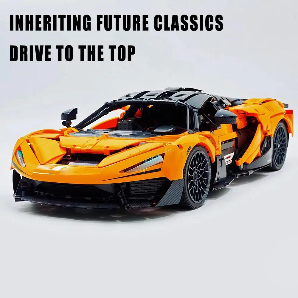 GULY 1:8 Scale Technical High Performance Race Car Building Blocks Realistic Full Functional Mechanical Assembly Model Exquisite Desktop Ornament Toy Gift For Supercar Model Enthusiasts