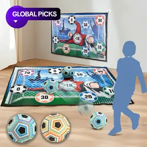 Velcro Shooting Football Toy, 1 Set Wall Mounted Velvet Target Indoor Silent Football Toy, Shooting Practice Sports Toy, Gift for Children, Boys & Men gifts, Soccer Goal Net