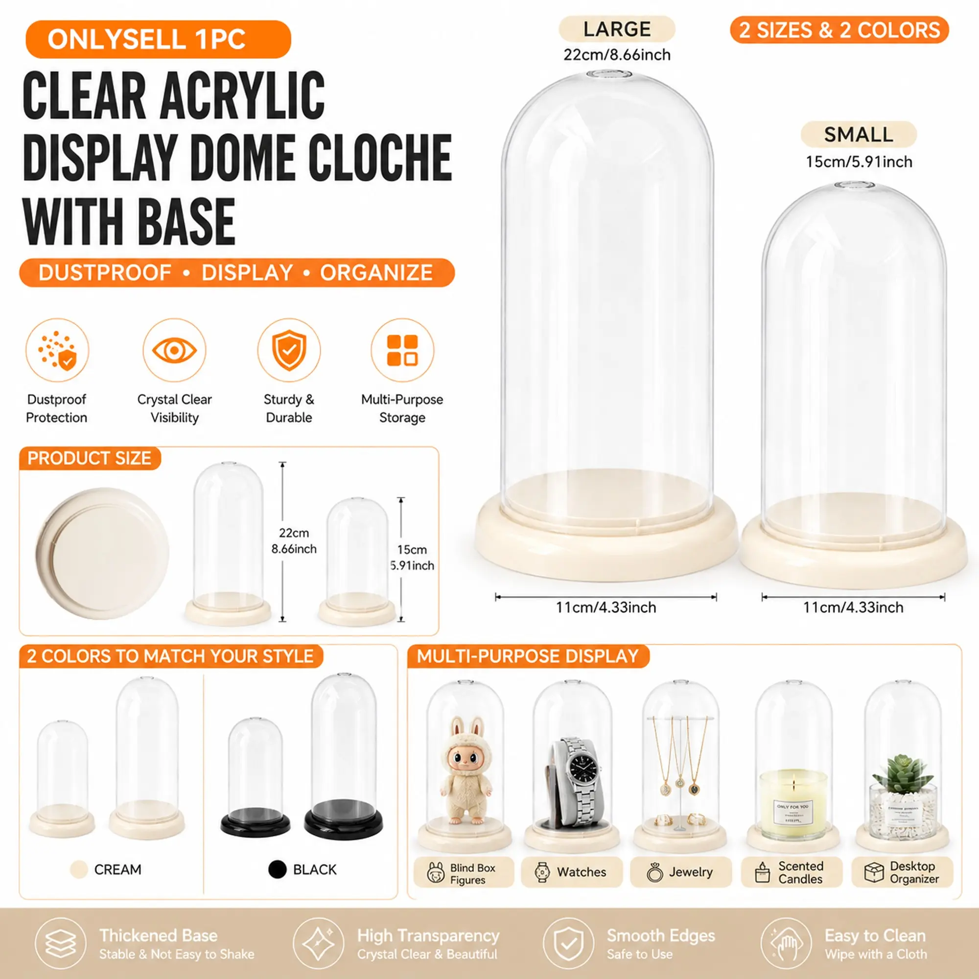 Handheld Display Case, Transparent Plastic Storage Box, Dustproof Waterproof Organizer, Ideal for Collectibles, Collectible Figurines & Decorative Items, Cute Collectible Figurines